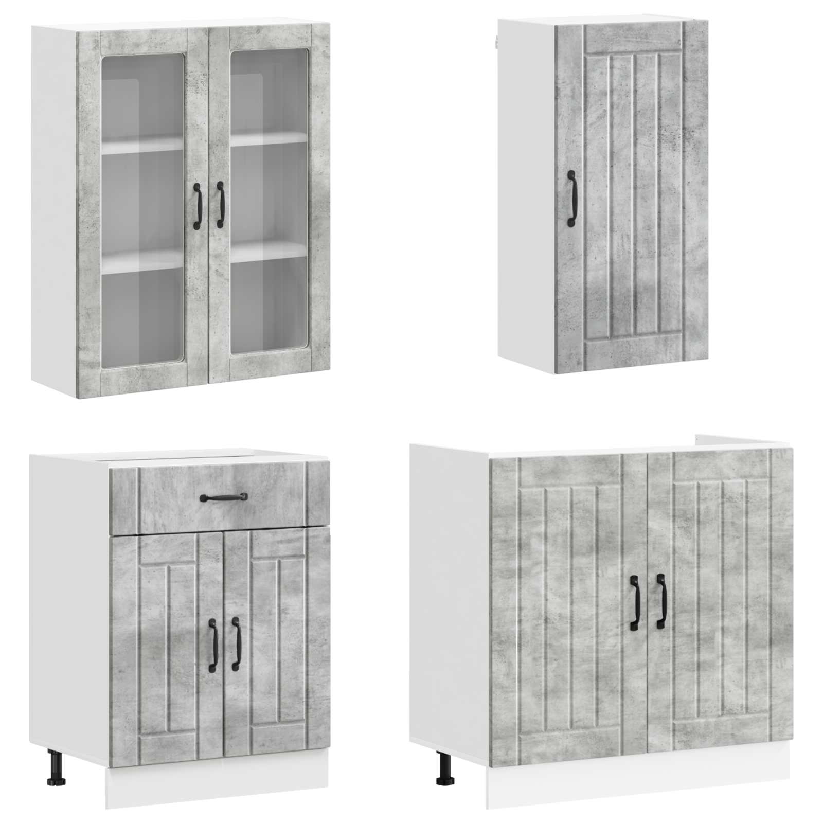 Keittiö Yksikkö LUCCA 8 pcs Betoninharmaa Tekninen puu - Image 3
