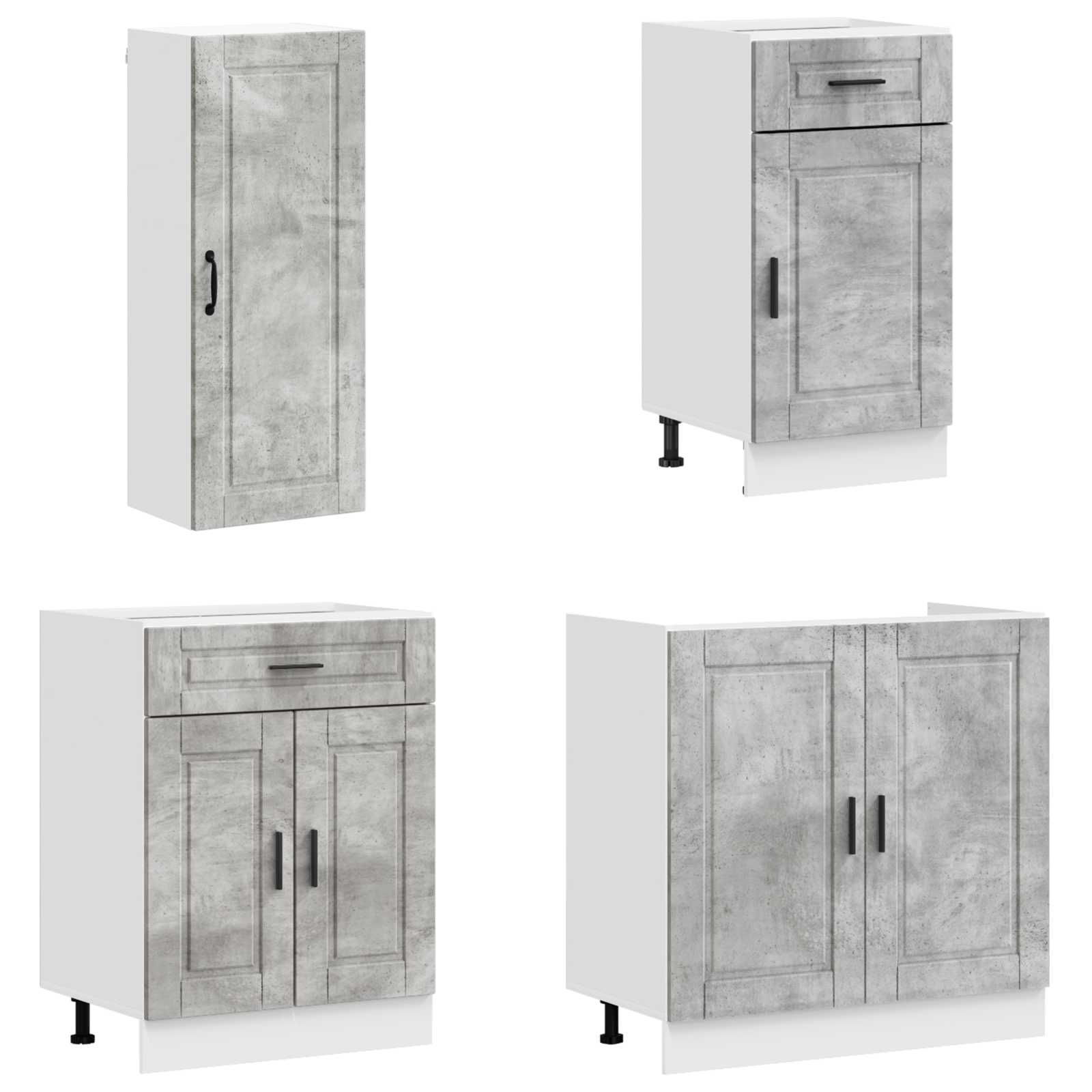 Keittiö Yksikkö PORTO 8 pcs Betoninharmaa Tekninen puu - Image 3