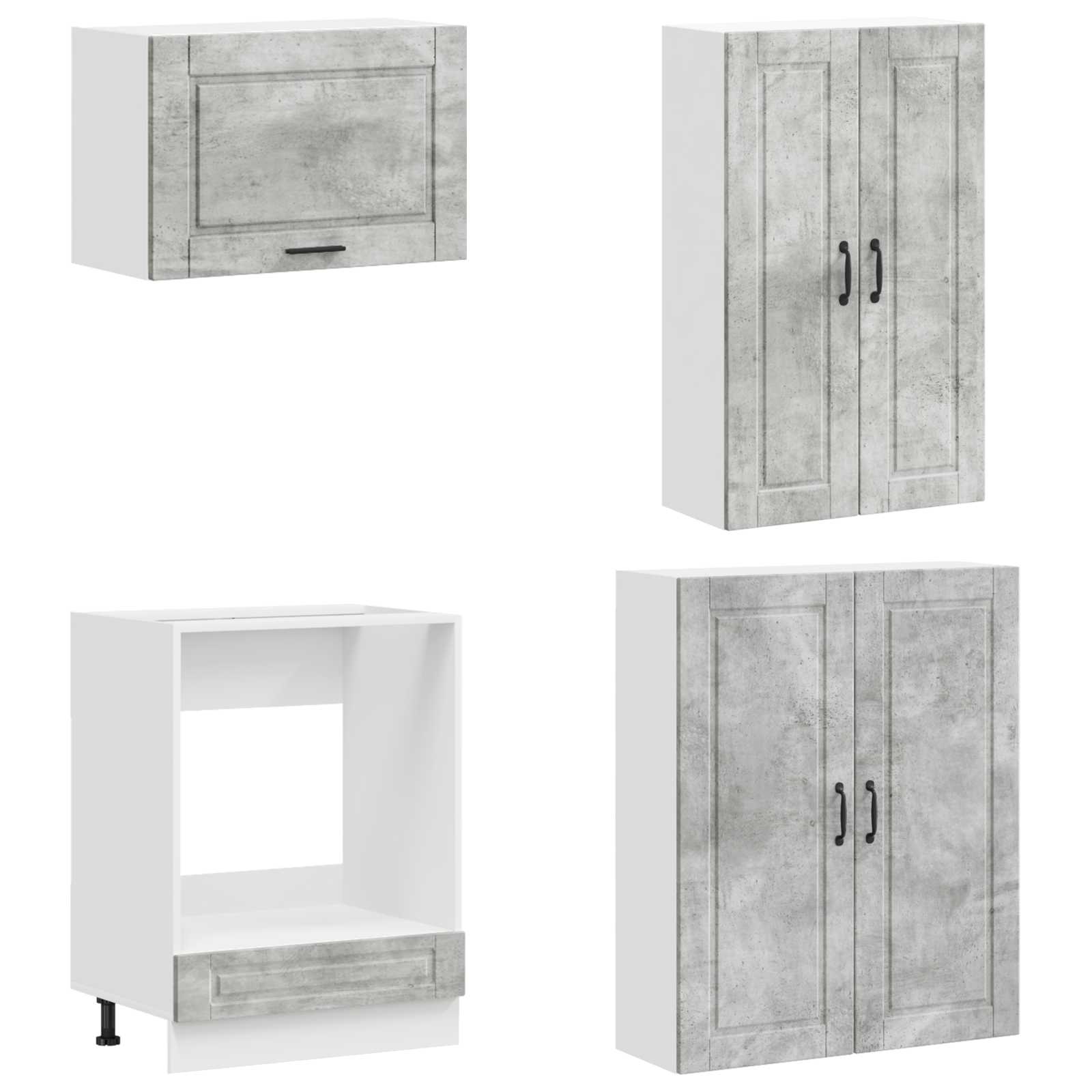 Keittiö Yksikkö PORTO 8 pcs Betoninharmaa Tekninen puu - Image 4