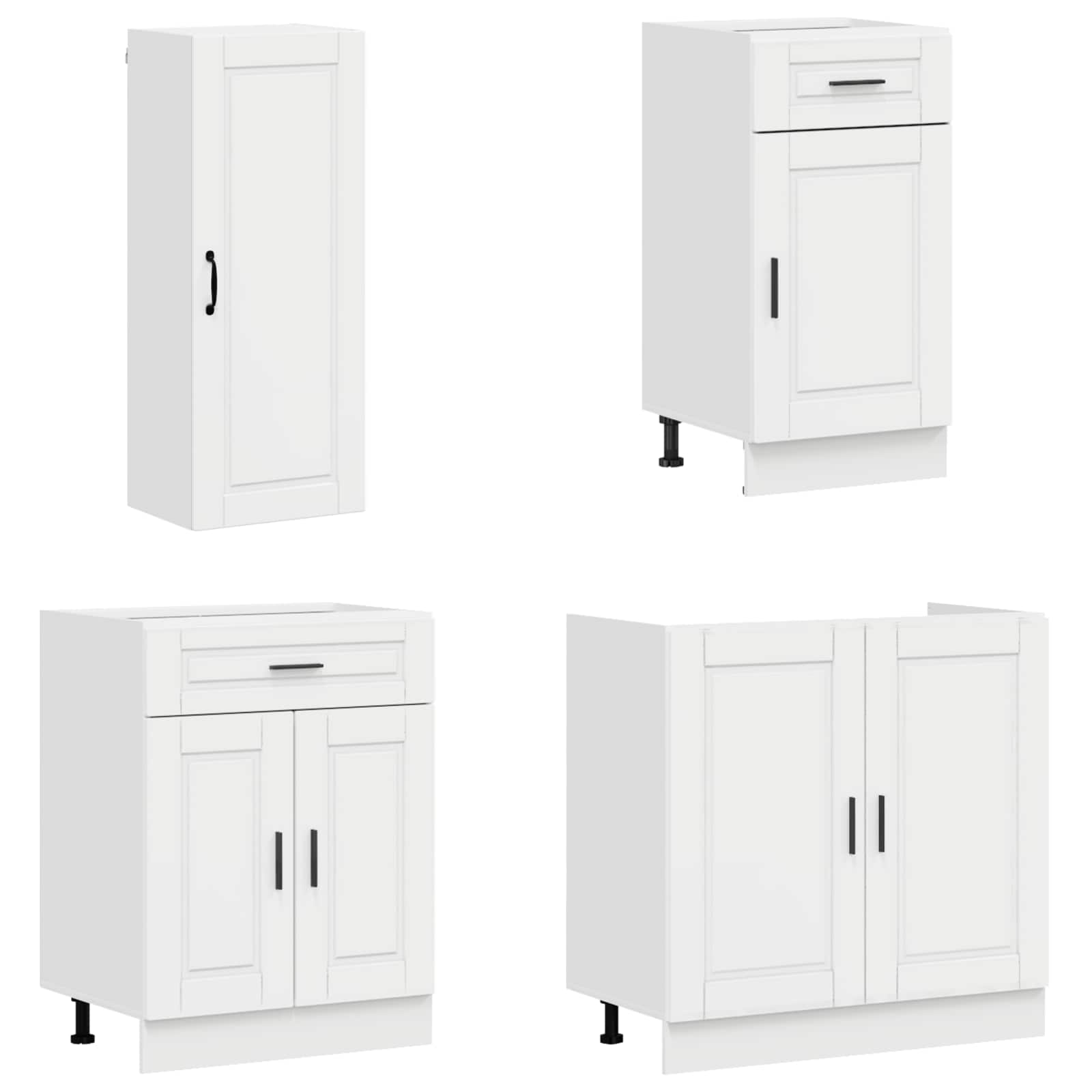 Keittiö Yksikkö PORTO 8 pcs Korkeakiiltoinen valkoinen - Image 3