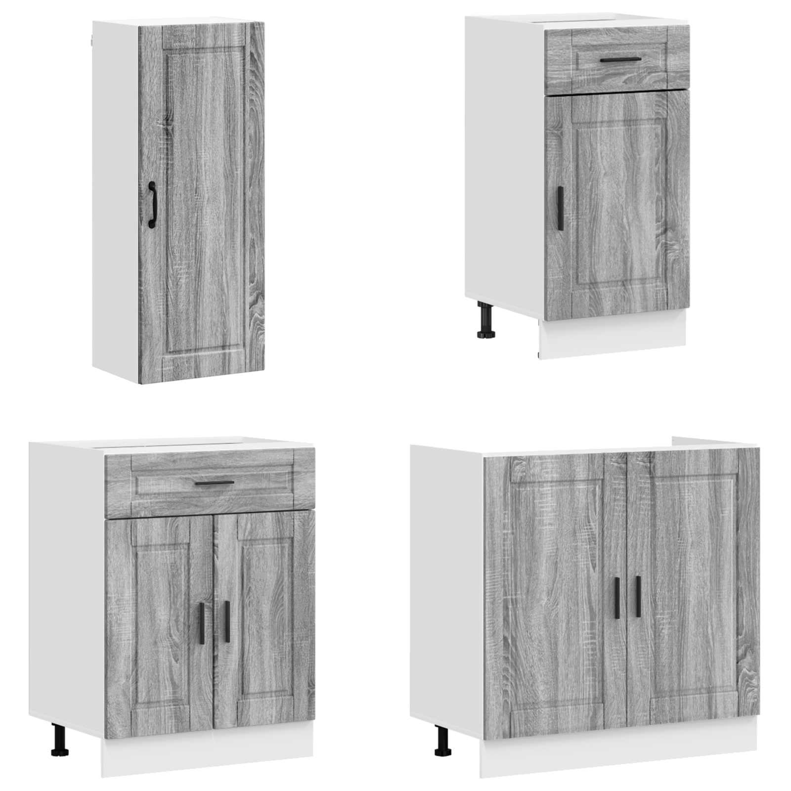 Keittiö Yksikkö PORTO 8 pcs Harmaa Sonoma Tekninen puu - Image 3
