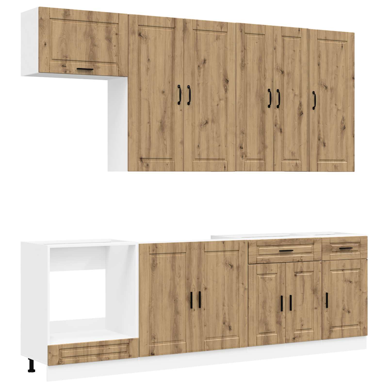 Keittiö Yksikkö PORTO 8 pcs Artisaanitammi Tekninen puu - Image 2