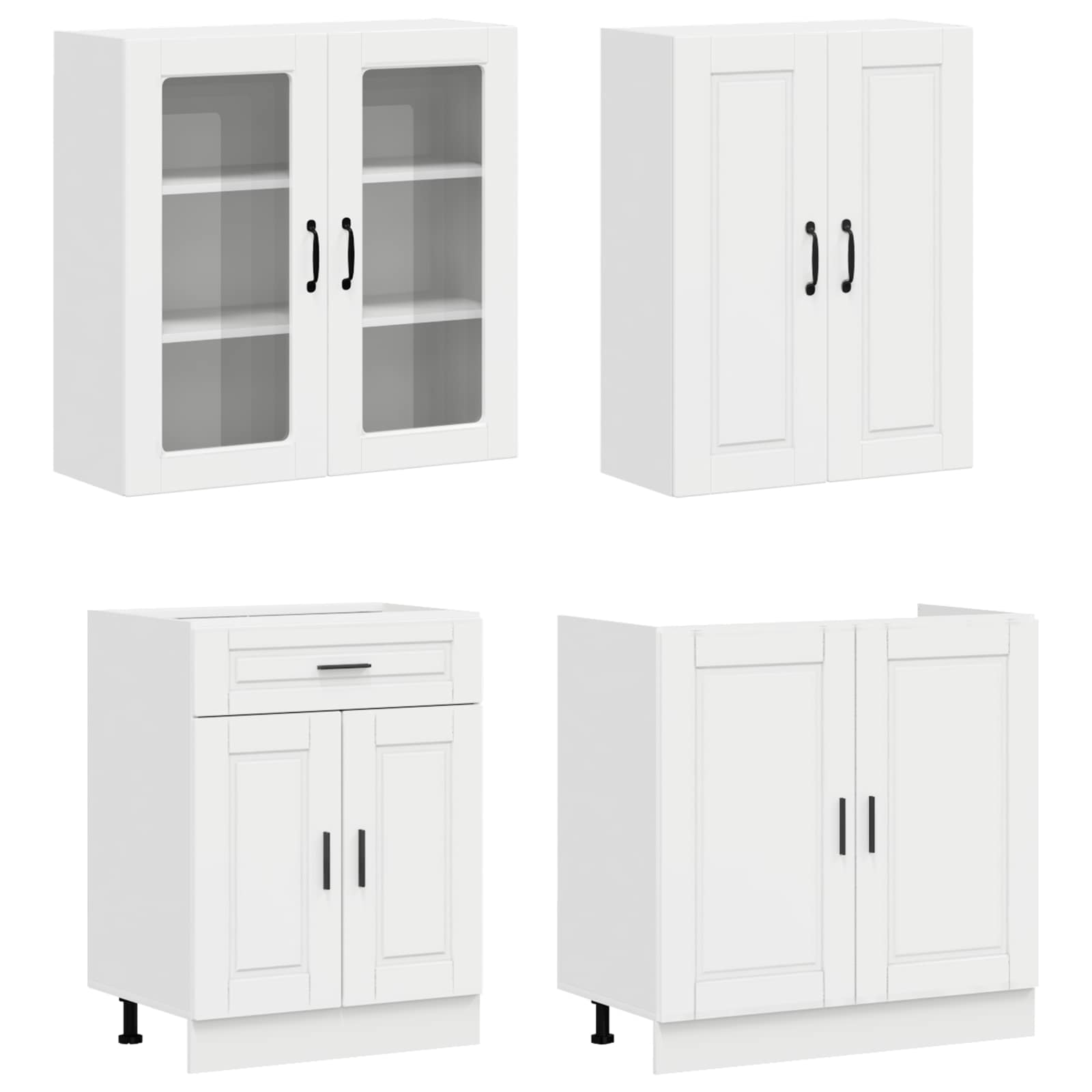 Keittiö Yksikkö PORTO 8 pcs Korkeakiiltoinen valkoinen - Image 3