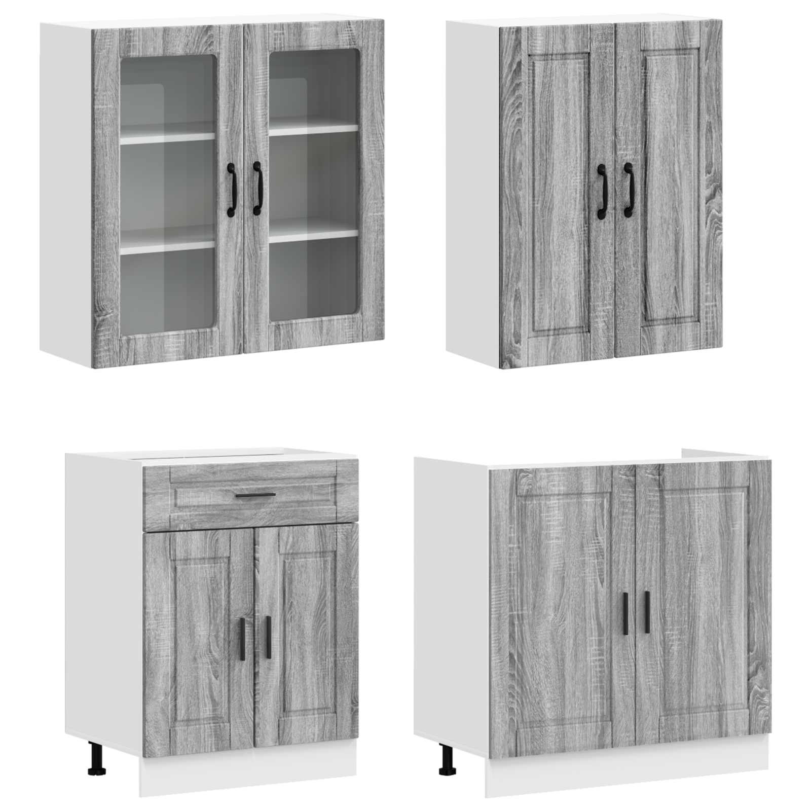 Keittiö Yksikkö PORTO 8 pcs Harmaa Sonoma Tekninen puu - Image 3