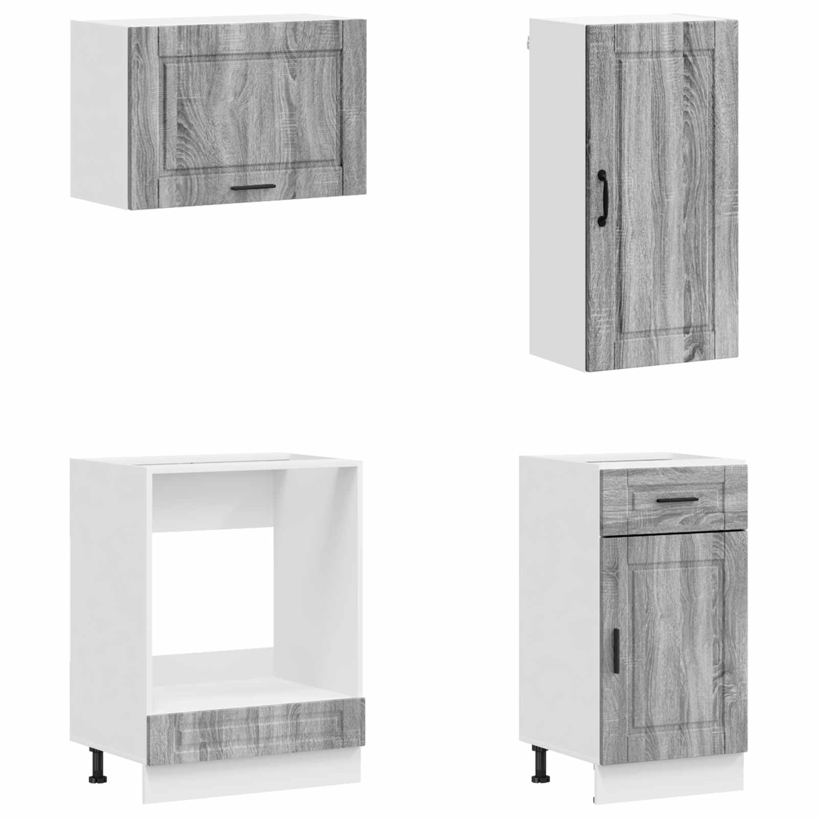 Keittiö Yksikkö PORTO 8 pcs Harmaa Sonoma Tekninen puu - Image 4