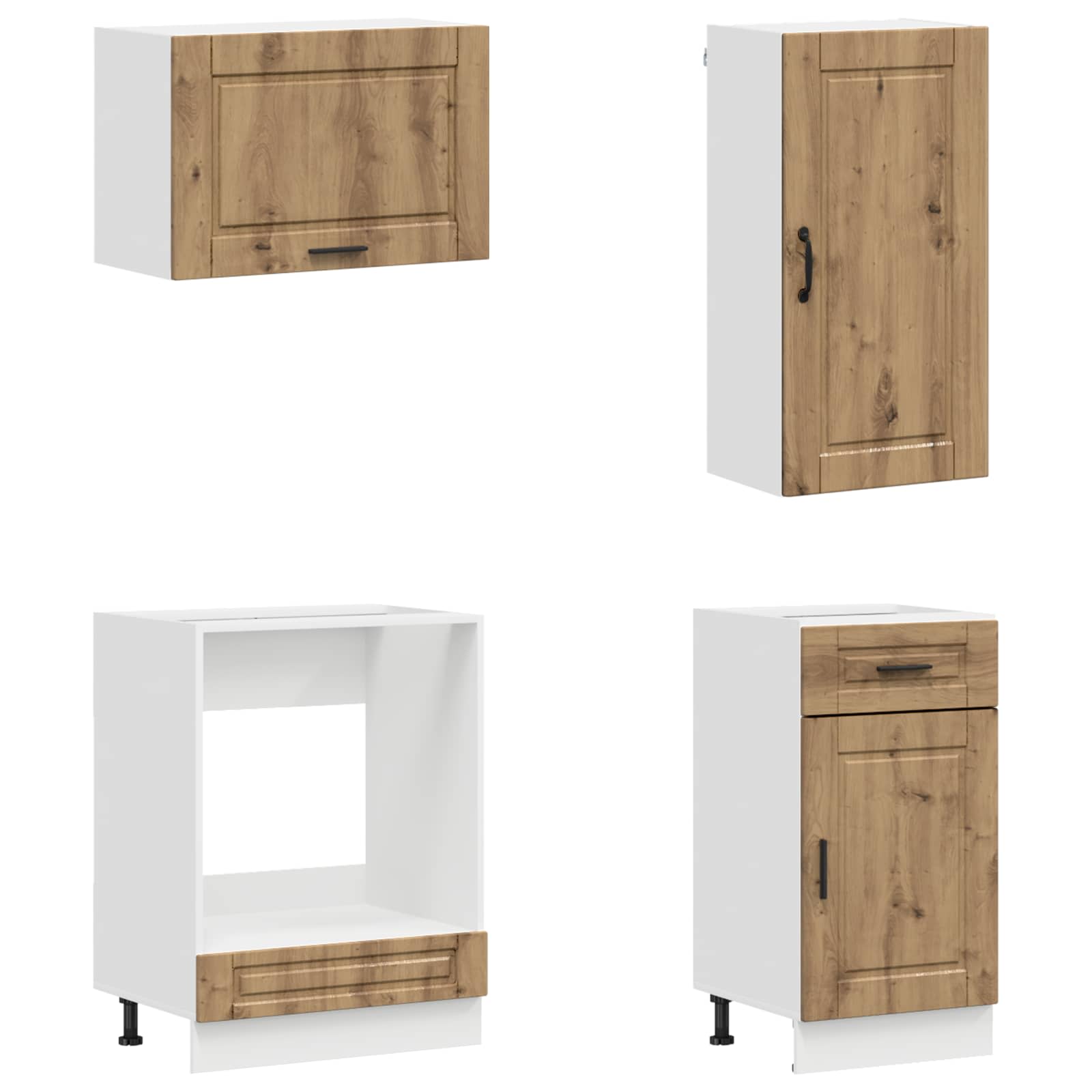 vidaXL Kücheneinheit PORTO 8 pcs Artisan-Eiche Holzwerkstoff – Bild 4