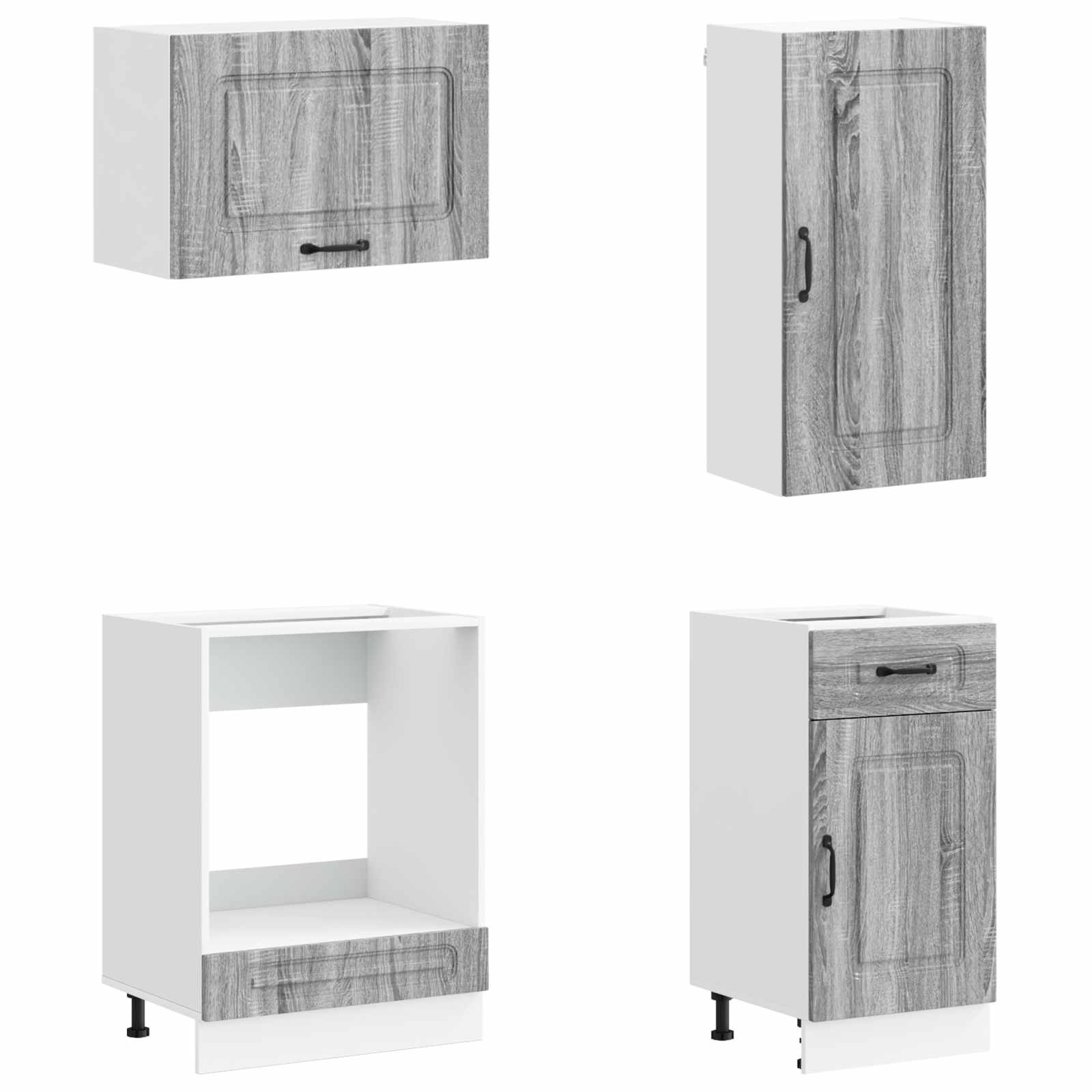 Keittiö Yksikkö KALMAR 8 pcs Harmaa Sonoma Tekninen puu - Image 4