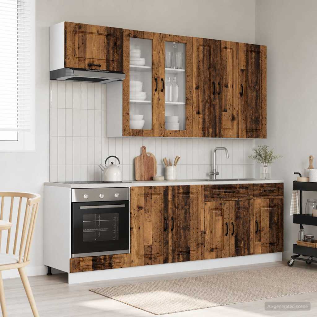 Keittiö Yksikkö KALMAR 8 pcs Vanha puu Tekninen puu