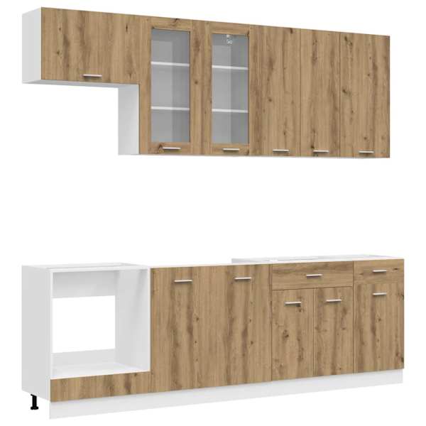 vidaXL K&ouml;&ouml;k &uuml;ksus LYON 8 tk Artisan tamm Tehispuit