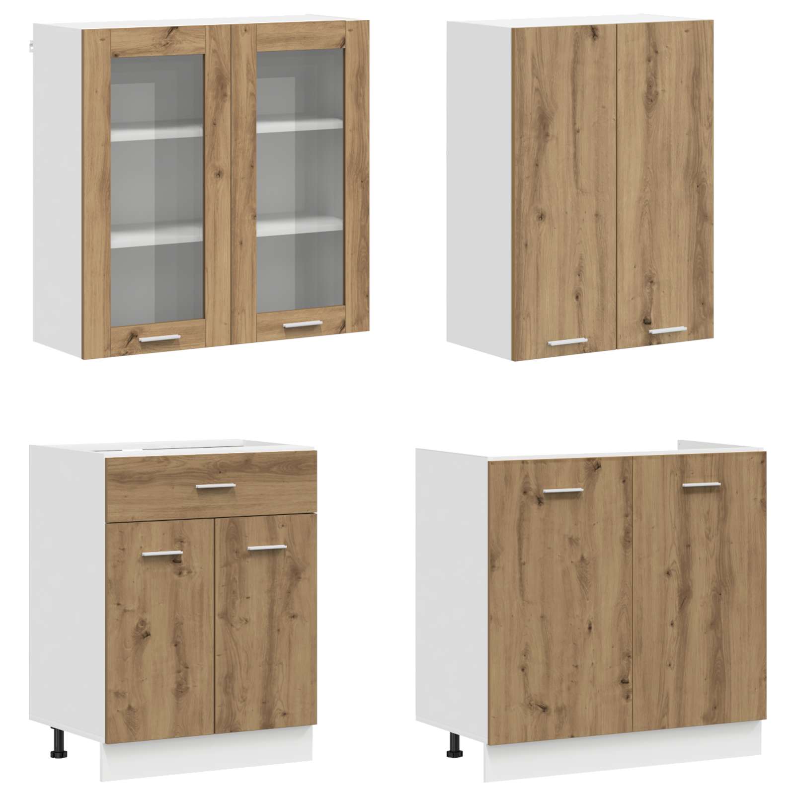 Keittiö Yksikkö LYON 8 pcs Artisaanitammi Tekninen puu - Image 3