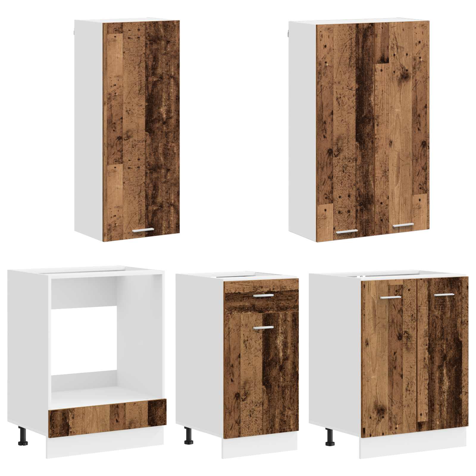 Keittiö Yksikkö LYON 5 pcs Vanha puu Tekninen puu - Image 3