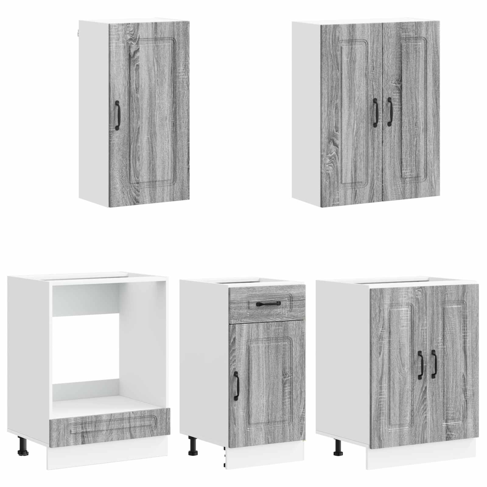 Keittiö Yksikkö KALMAR 5 pcs Harmaa Sonoma Tekninen puu - Image 3