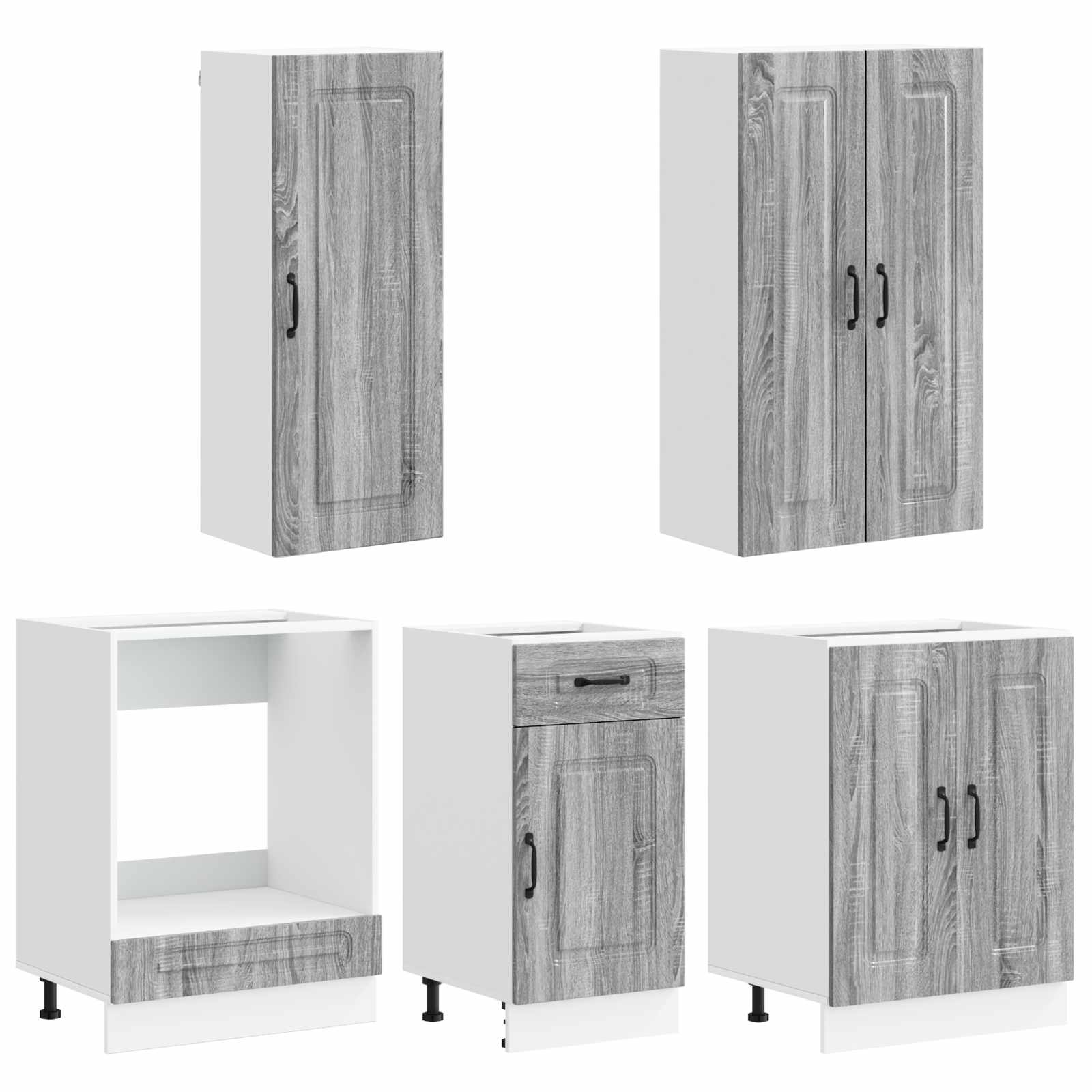 Keittiö Yksikkö KALMAR 5 pcs Harmaa Sonoma Tekninen puu - Image 3