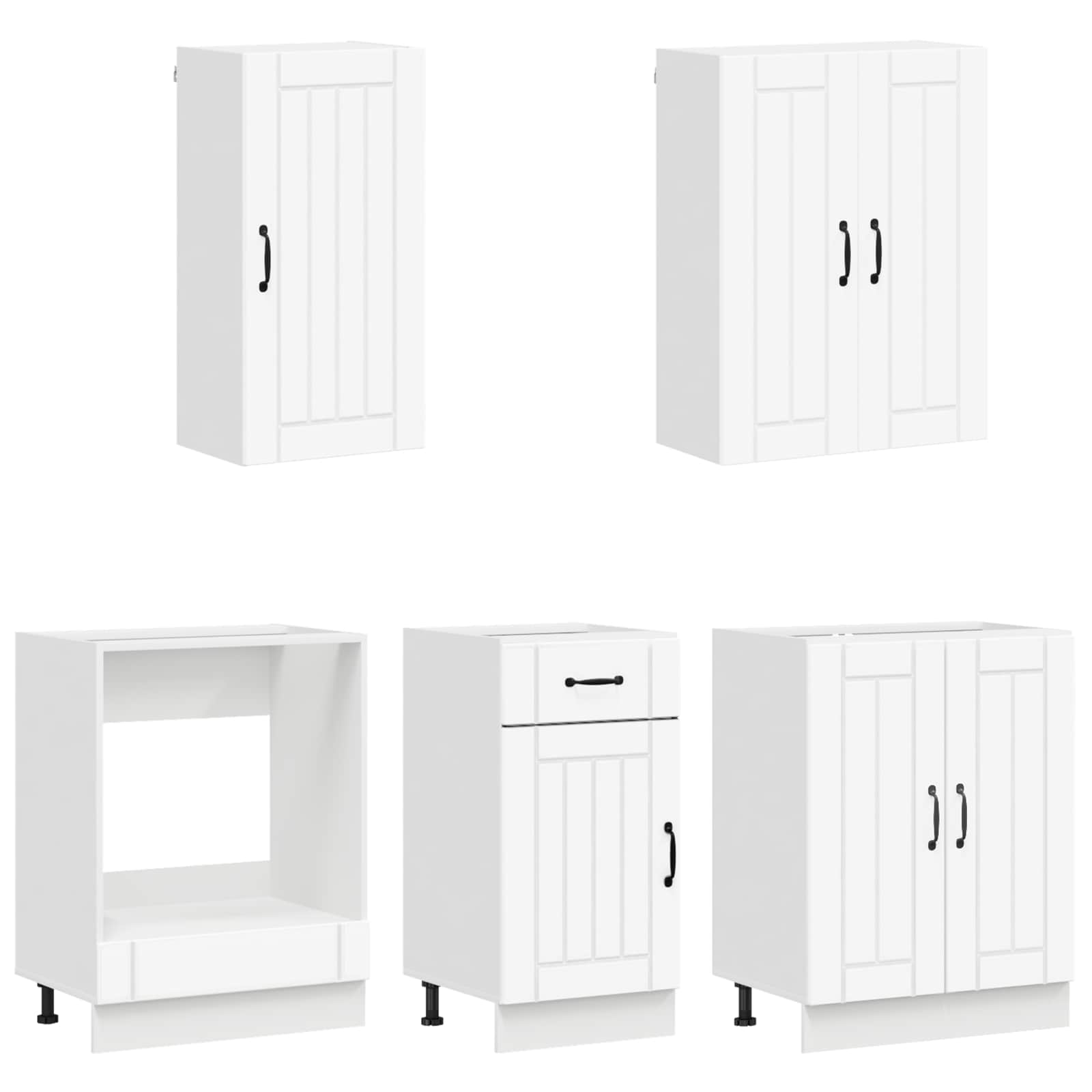 Keittiö Yksikkö LUCCA 5 pcs valkoinen Tekninen puu - Image 3