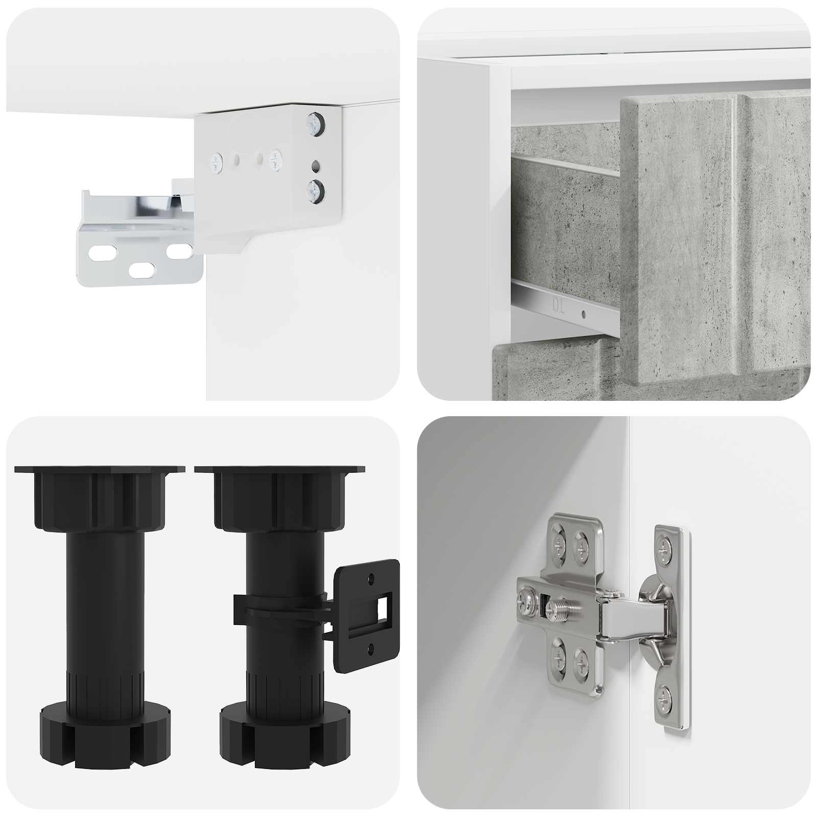 Keittiö Yksikkö LUCCA 5 pcs Betoninharmaa Tekninen puu - Image 4