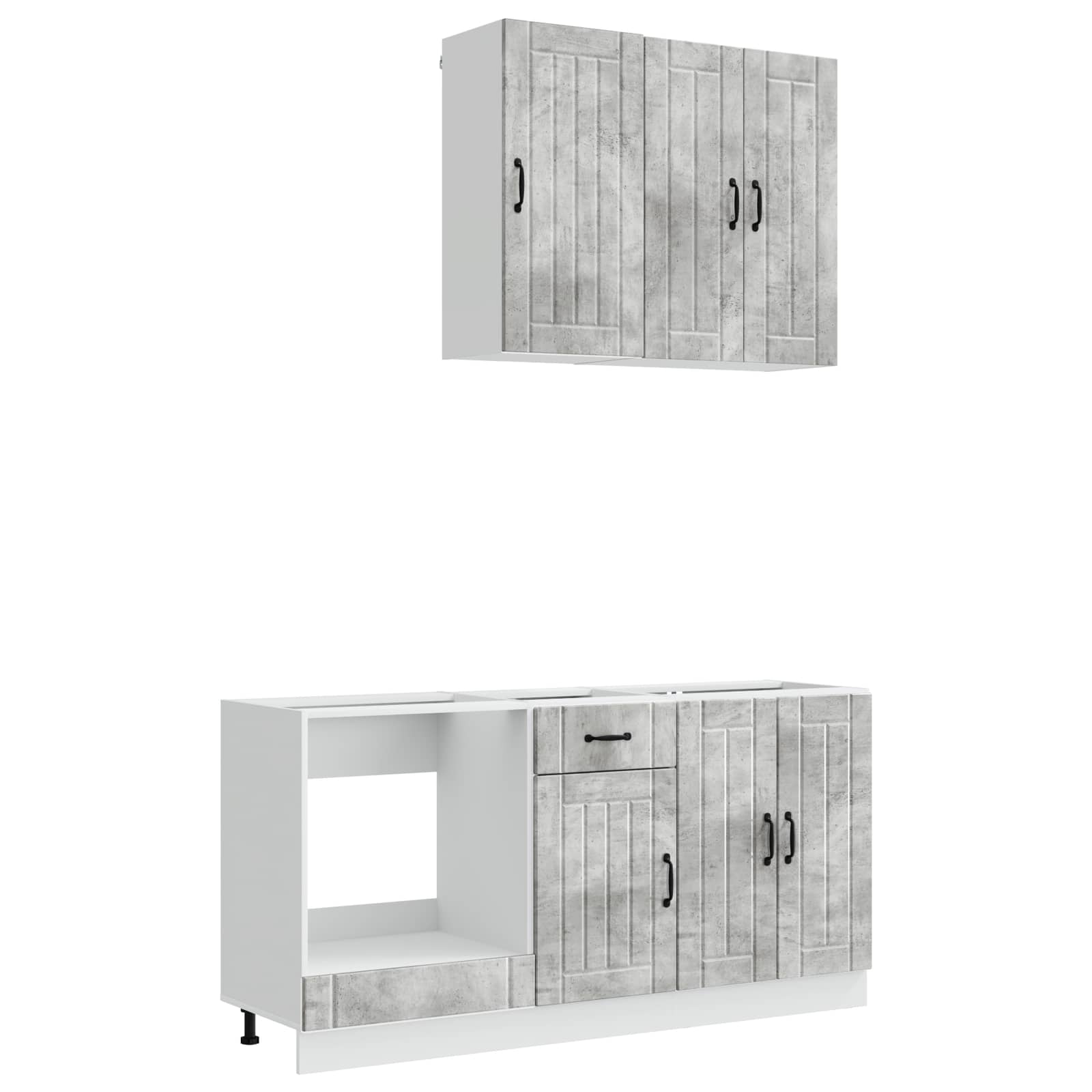 Keittiö Yksikkö LUCCA 5 pcs Betoninharmaa Tekninen puu - Image 2