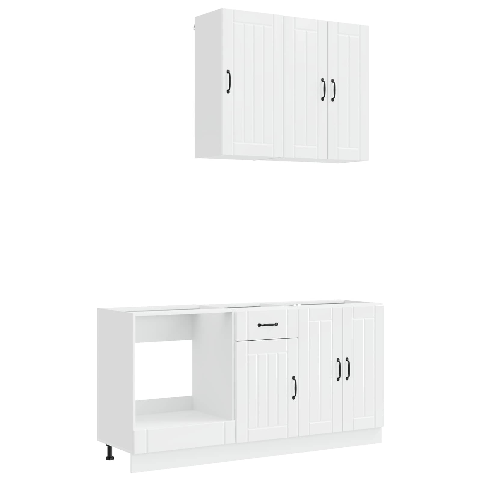 Keittiö Yksikkö LUCCA 5 pcs Korkeakiiltoinen valkoinen - Image 2
