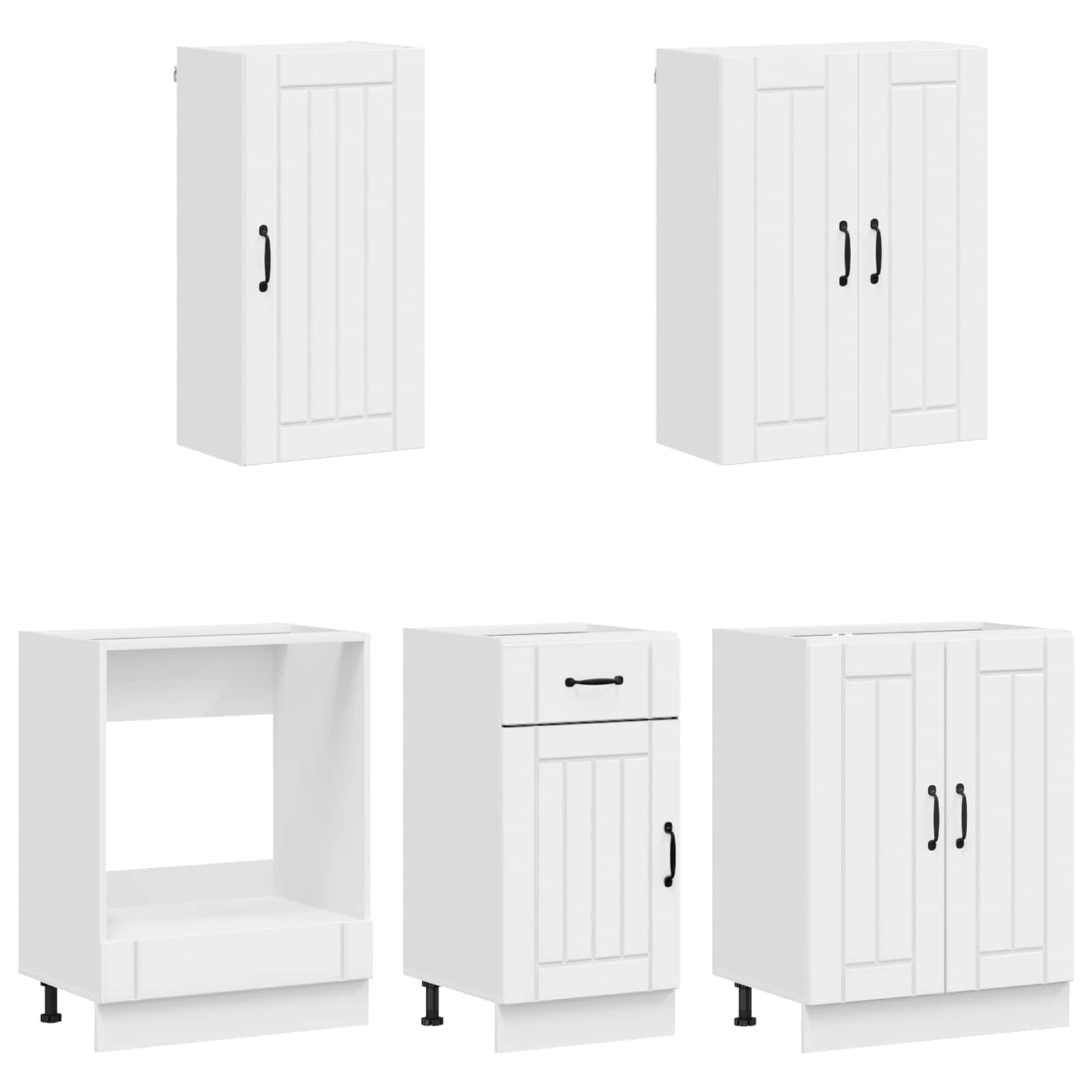 Keittiö Yksikkö LUCCA 5 pcs Korkeakiiltoinen valkoinen - Image 3