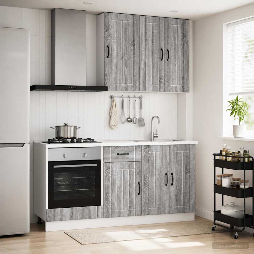 Keittiö Yksikkö LUCCA 5 pcs Harmaa Sonoma Tekninen puu