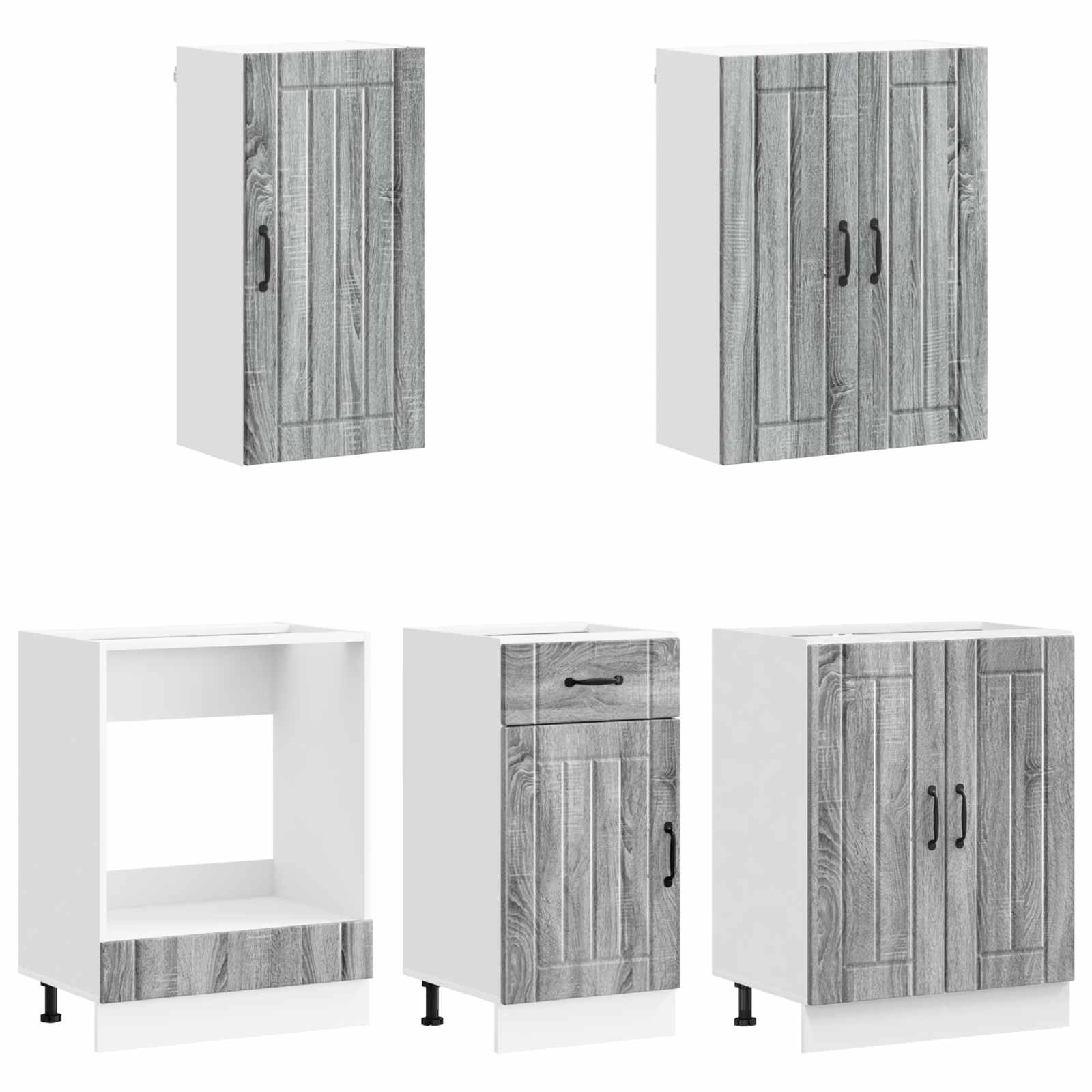 Keittiö Yksikkö LUCCA 5 pcs Harmaa Sonoma Tekninen puu - Image 3