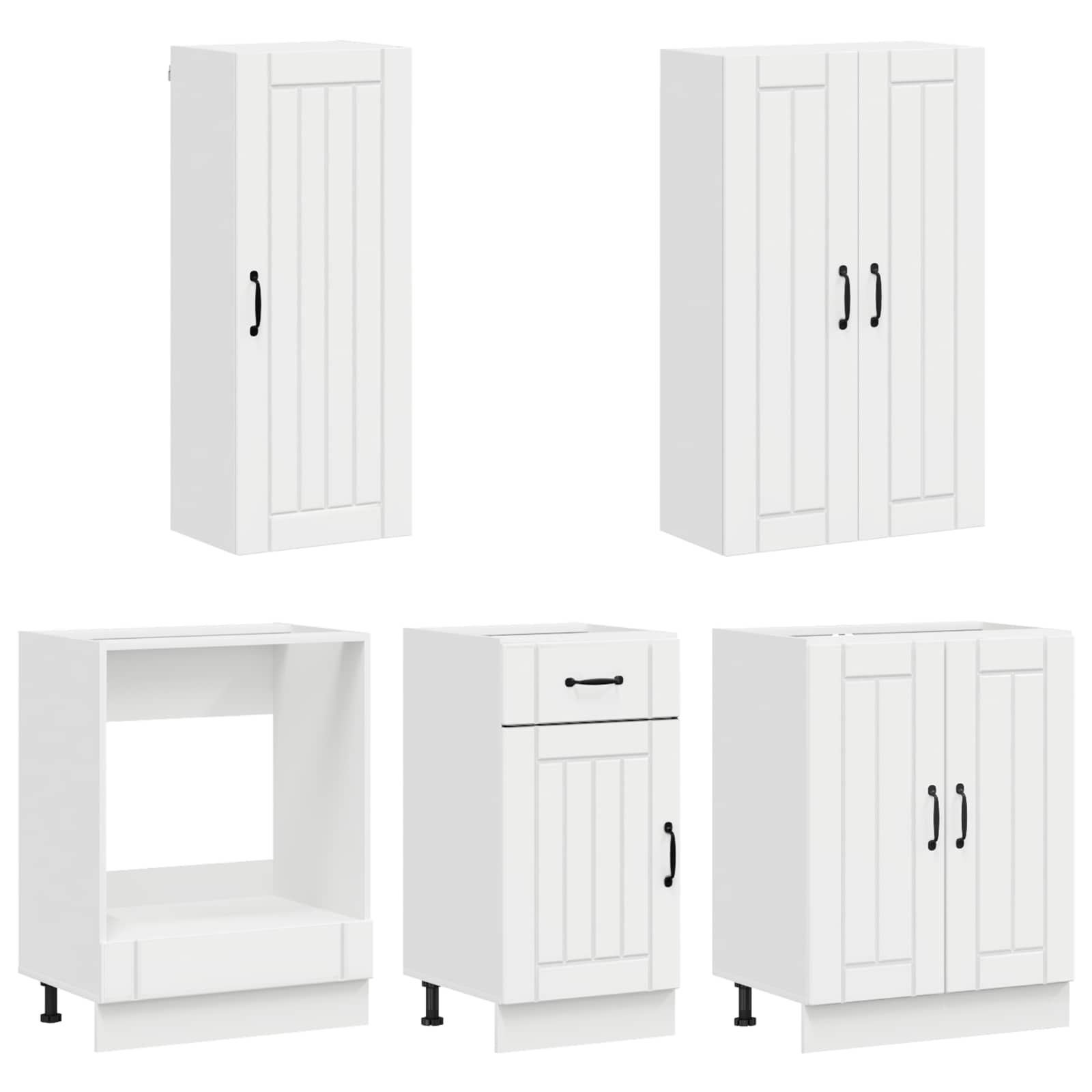 Keittiö Yksikkö LUCCA 5 pcs Korkeakiiltoinen valkoinen - Image 3