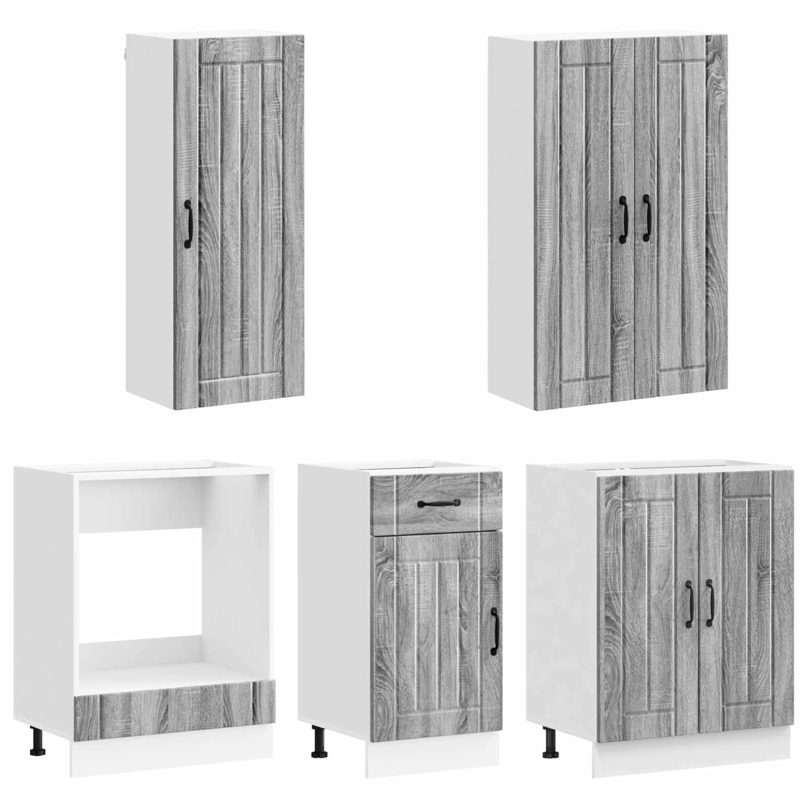 Keittiö Yksikkö LUCCA 5 pcs Harmaa Sonoma Tekninen puu - Image 3