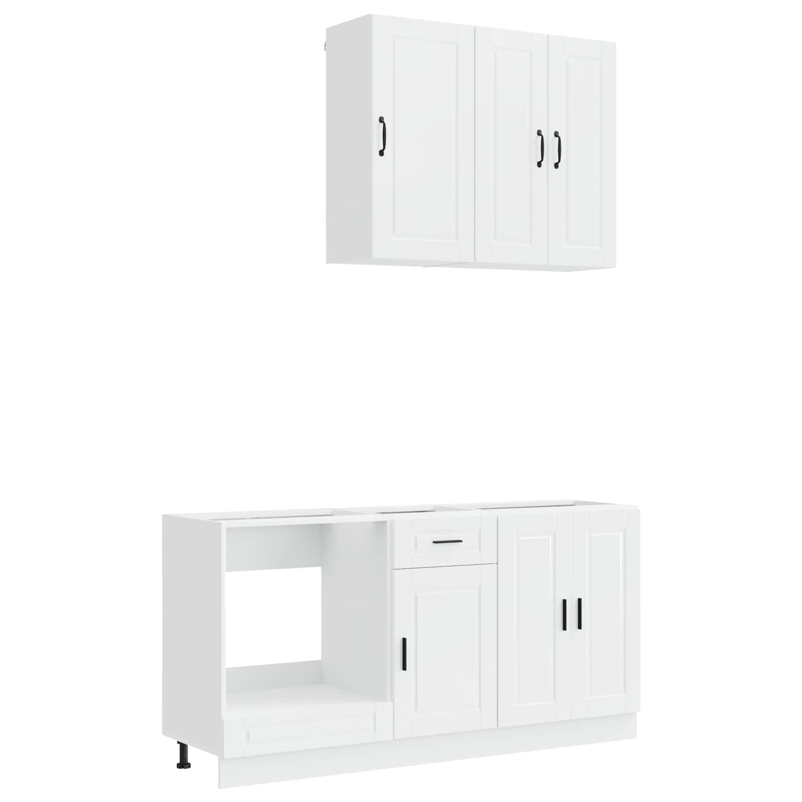 Keittiö Yksikkö PORTO 5 pcs Korkeakiiltoinen valkoinen - Image 2