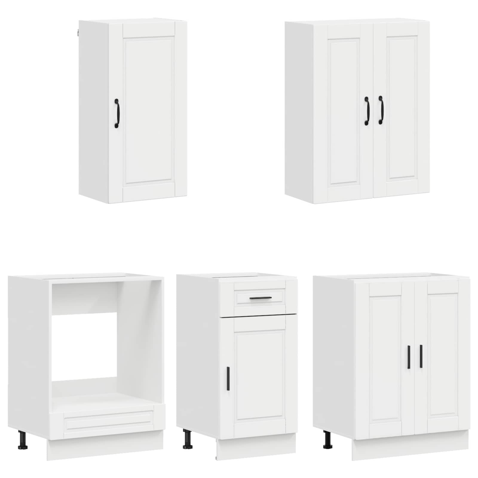Keittiö Yksikkö PORTO 5 pcs Korkeakiiltoinen valkoinen - Image 3