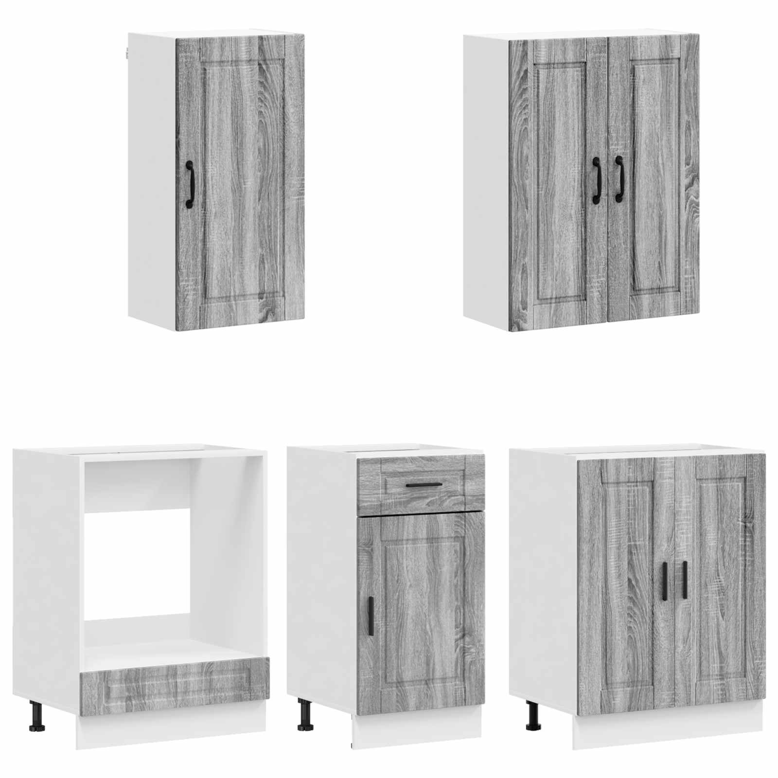 Keittiö Yksikkö PORTO 5 pcs Harmaa Sonoma Tekninen puu - Image 3