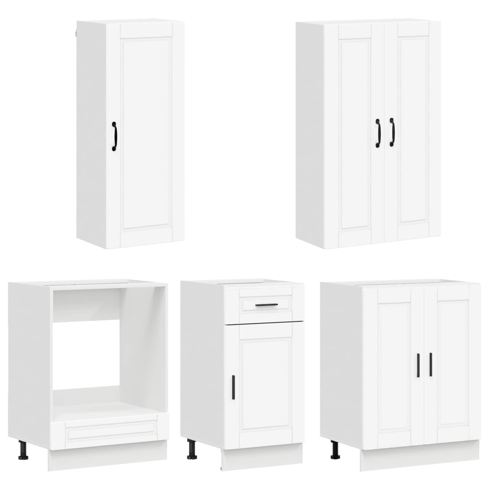 Keittiö Yksikkö PORTO 5 pcs valkoinen Tekninen puu - Image 3