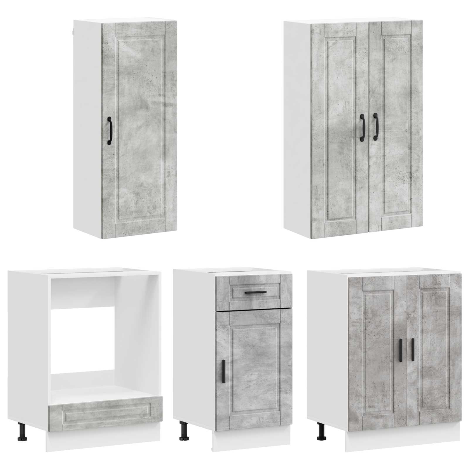 Keittiö Yksikkö PORTO 5 pcs Betoninharmaa Tekninen puu - Image 3