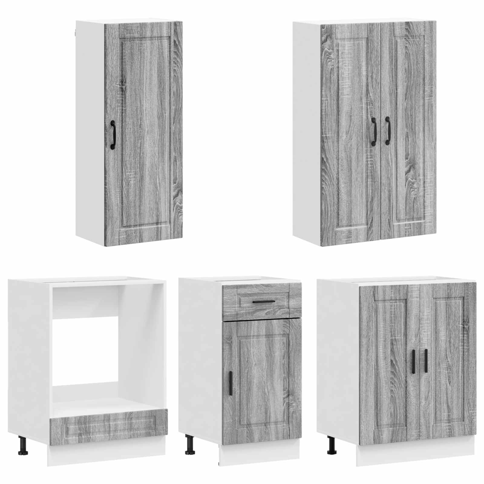Keittiö Yksikkö PORTO 5 pcs Harmaa Sonoma Tekninen puu - Image 3