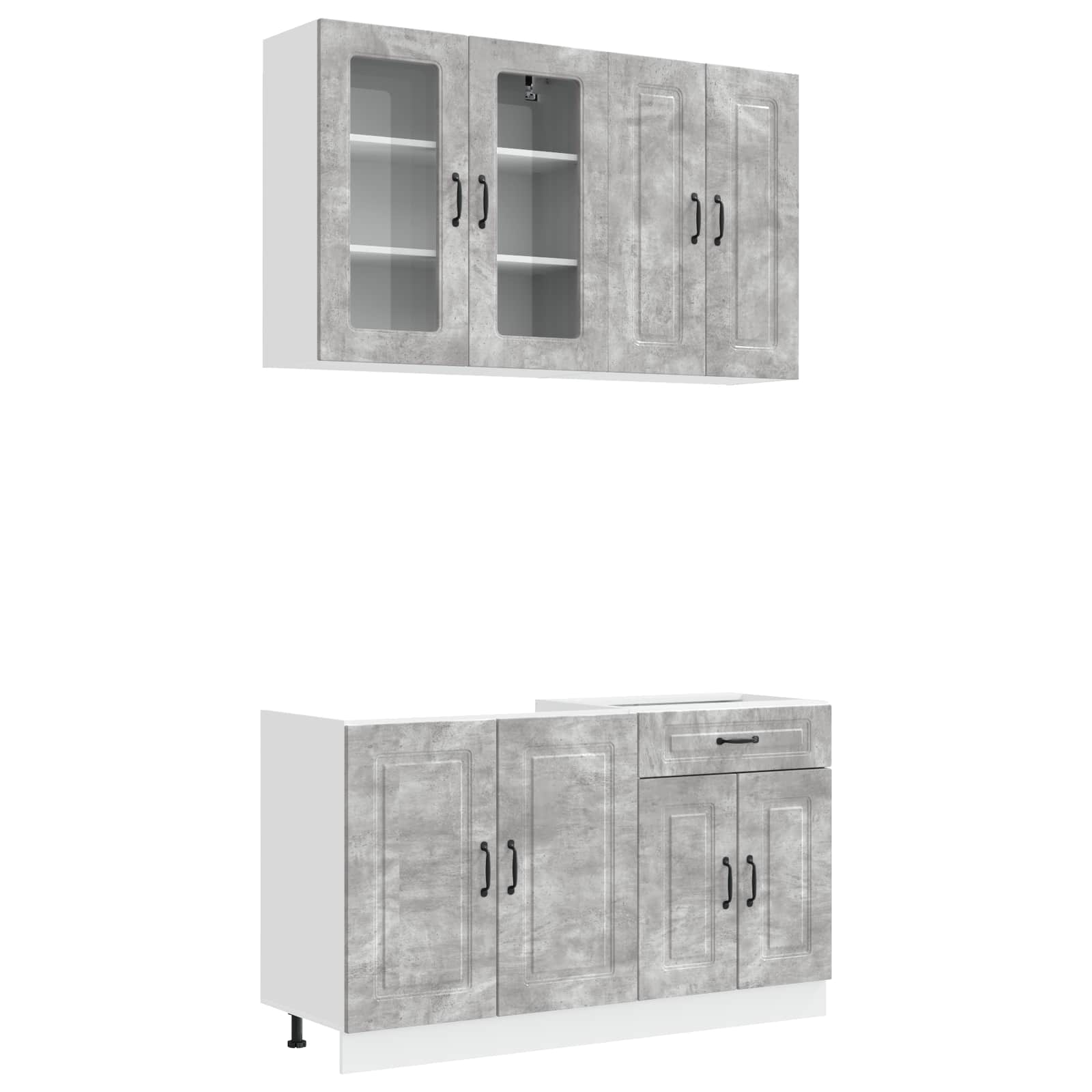 Keittiö Yksikkö KALMAR 4 pcs Betoninharmaa Tekninen puu - Image 2