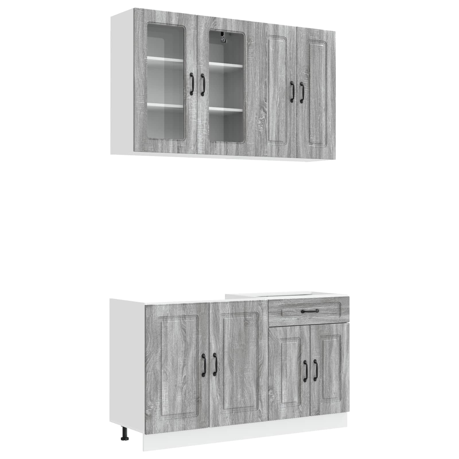 Keittiö Yksikkö KALMAR 4 pcs Harmaa Sonoma Tekninen puu - Image 2