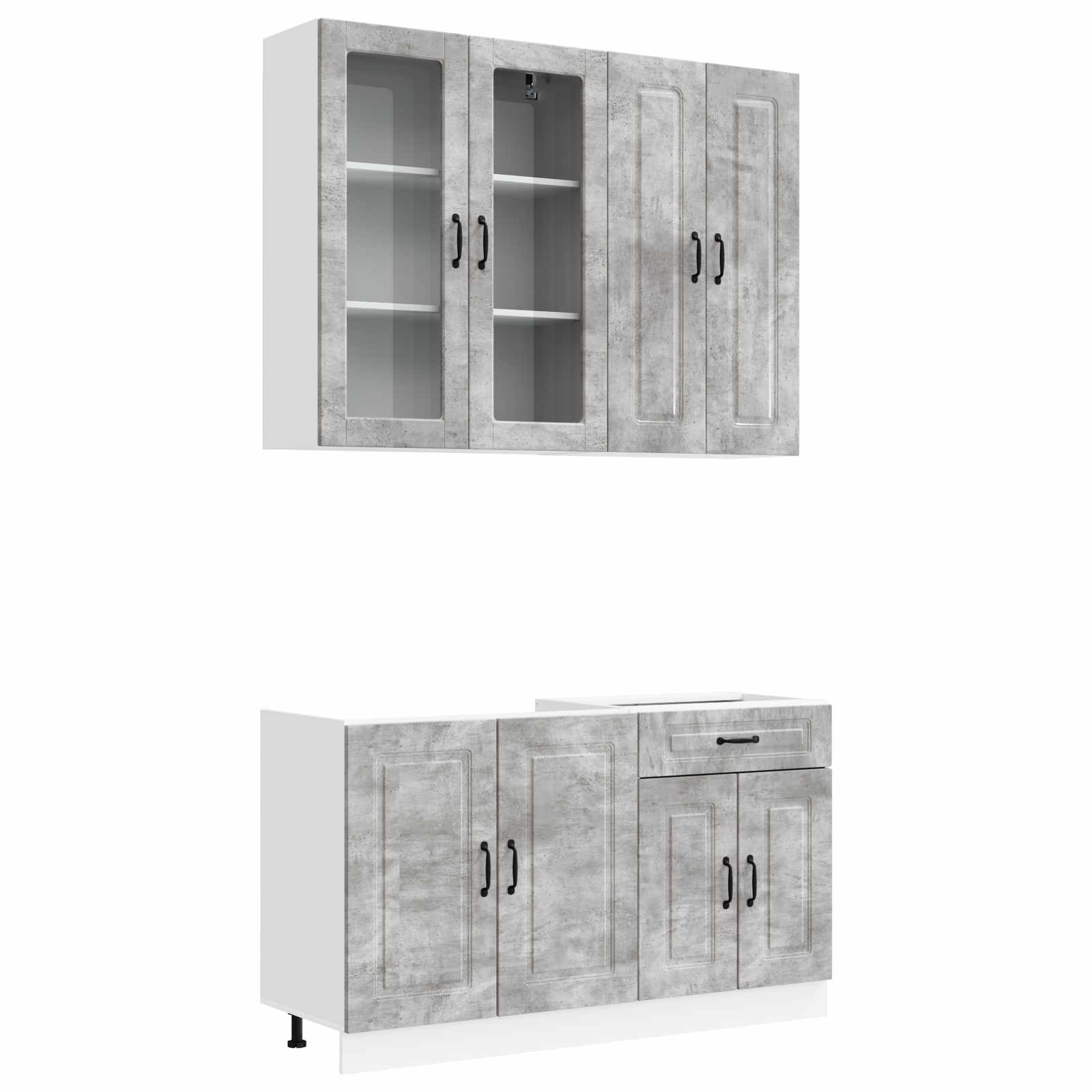 Keittiö Yksikkö KALMAR 4 pcs Betoninharmaa Tekninen puu - Image 2