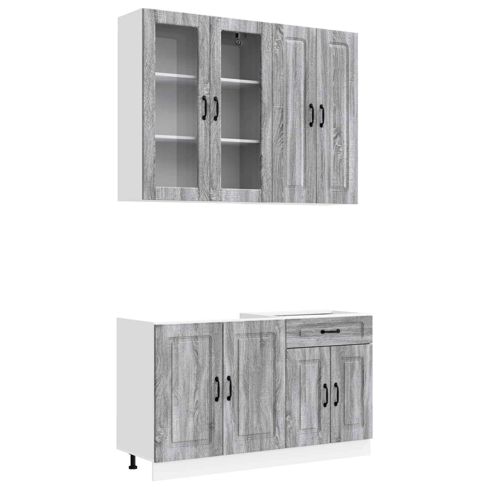 Keittiö Yksikkö KALMAR 4 pcs Harmaa Sonoma Tekninen puu - Image 2