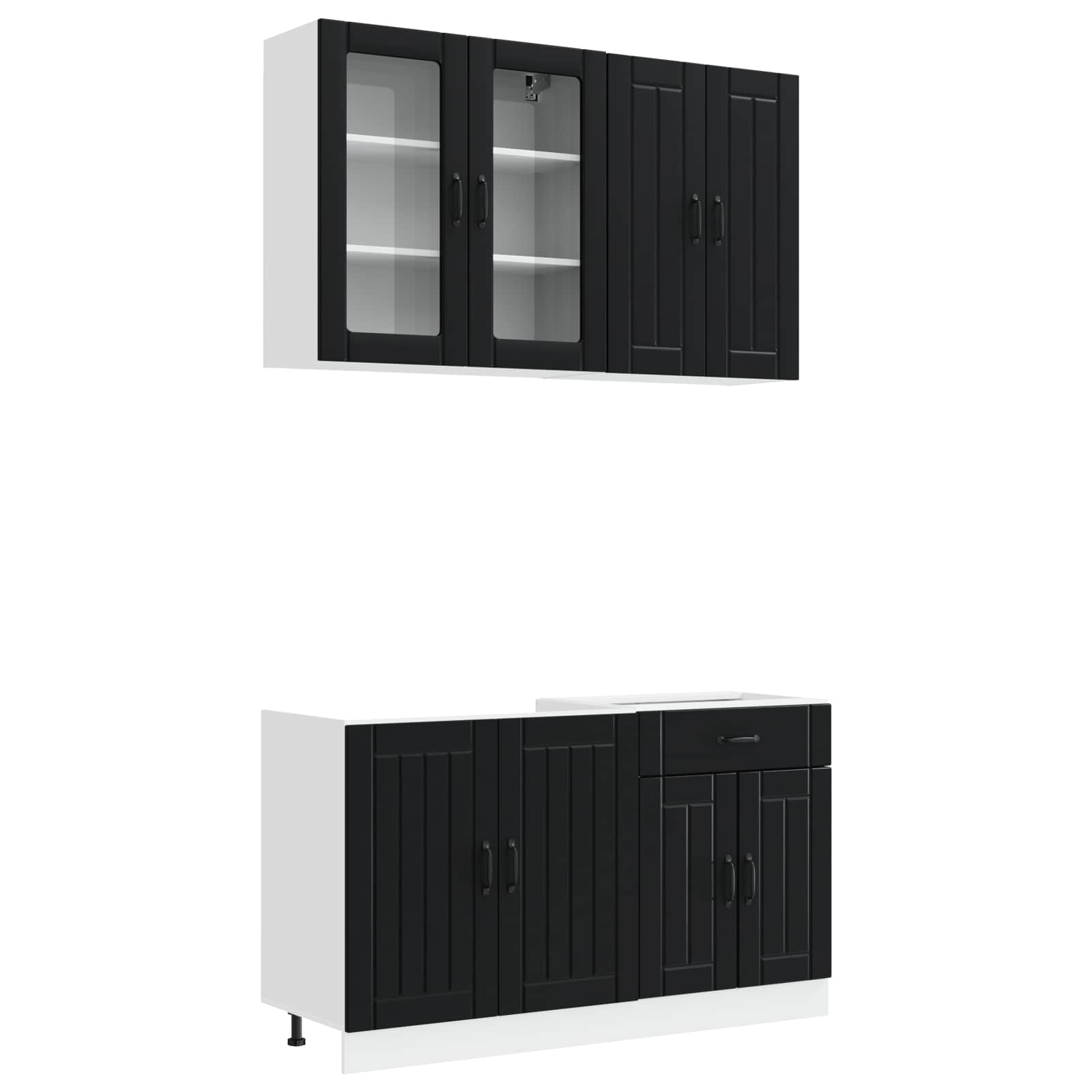 Keittiö Yksikkö LUCCA 4 pcs Musta Tekninen puu - Image 2
