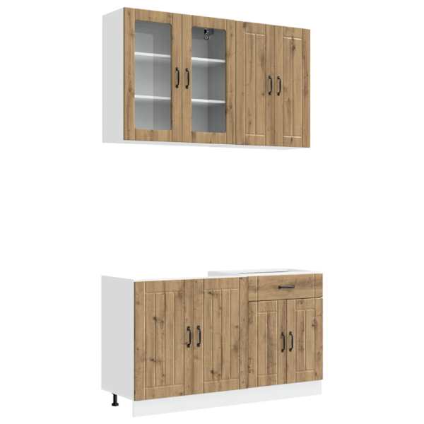 vidaXL K&ouml;&ouml;k &uuml;ksus LUCCA 4 tk Artisan tamm Tehispuit