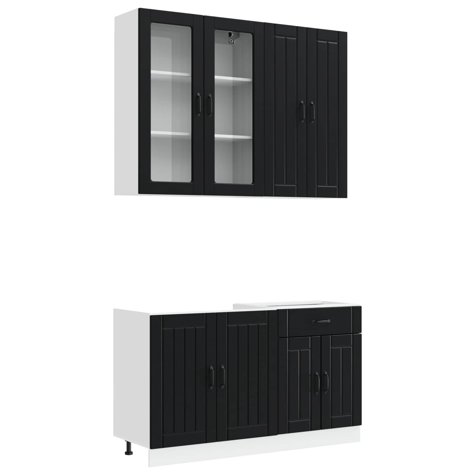 Keittiö Yksikkö LUCCA 4 pcs Musta Tekninen puu - Image 2