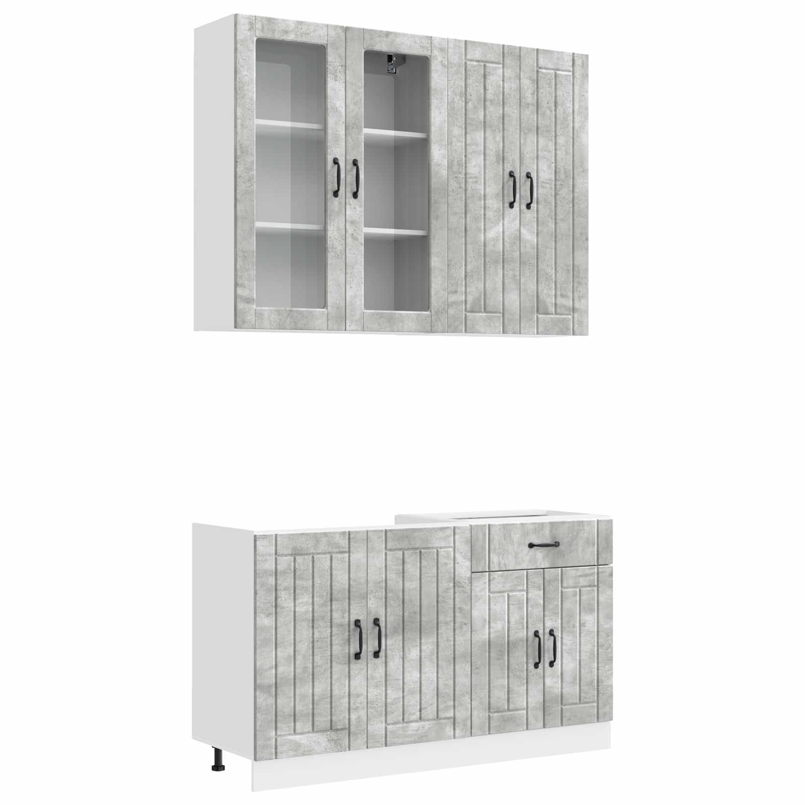 Keittiö Yksikkö LUCCA 4 pcs Betoninharmaa Tekninen puu - Image 2