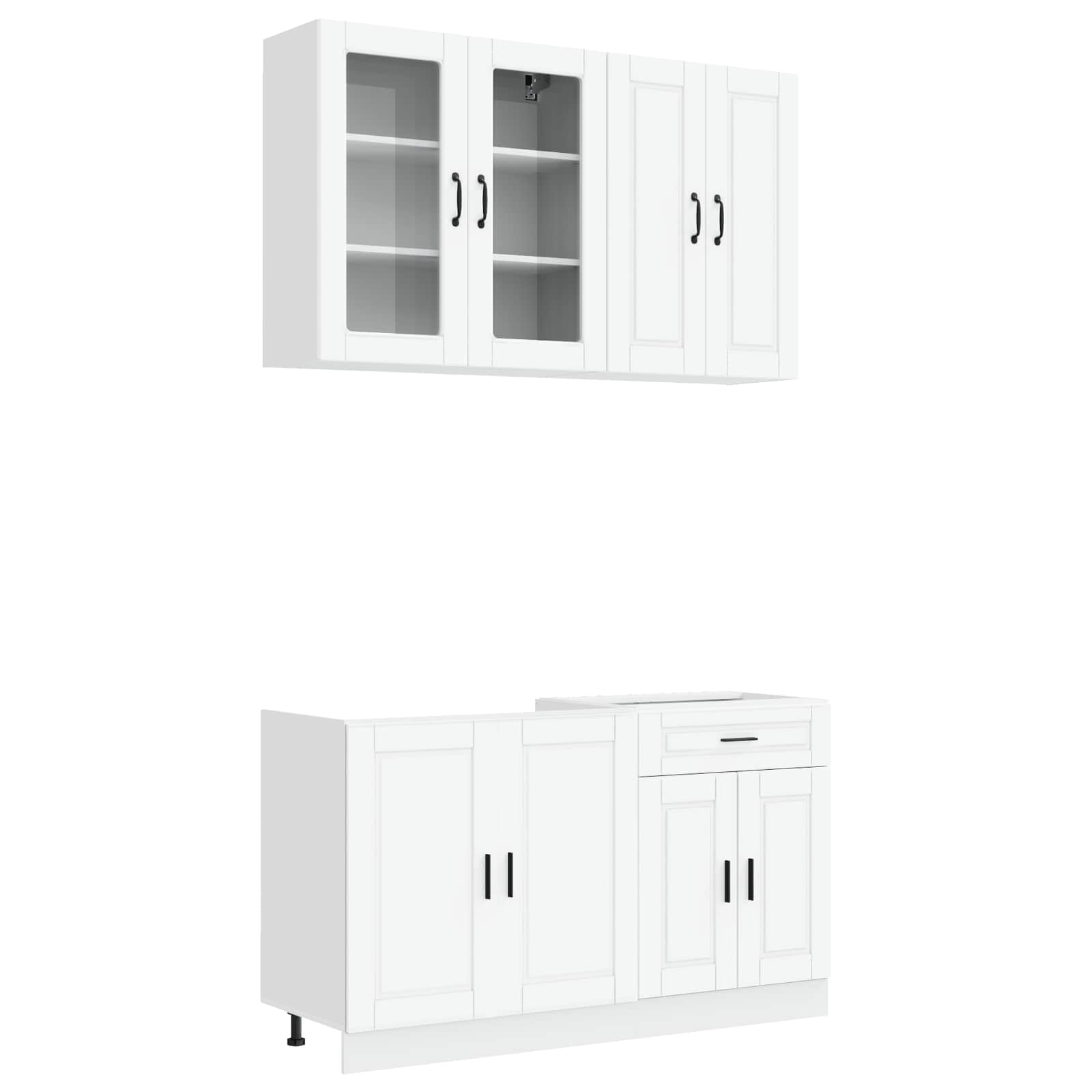 Keittiö Yksikkö PORTO 4 pcs valkoinen Tekninen puu - Image 2
