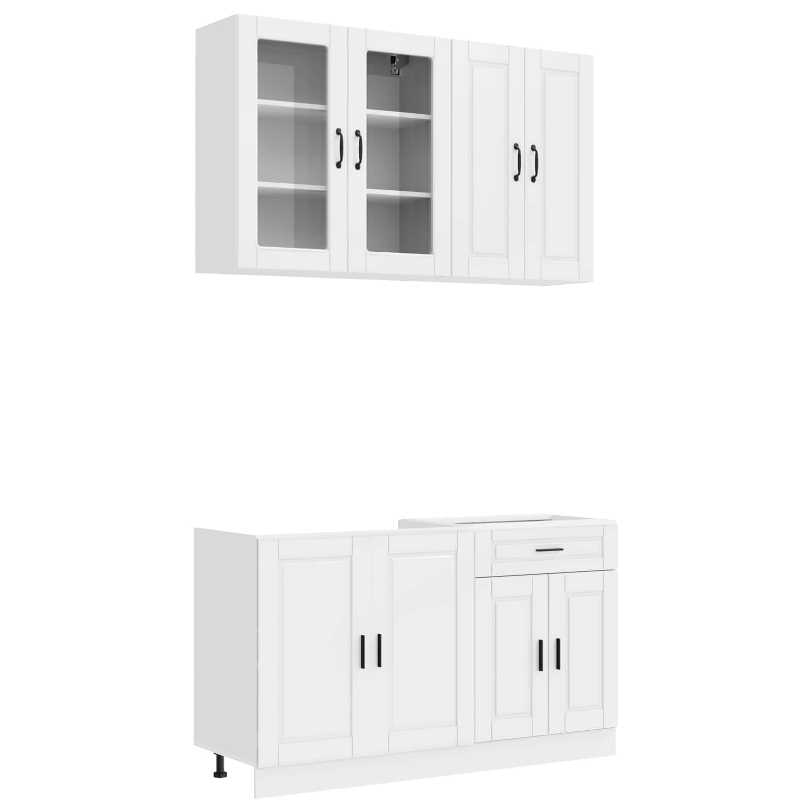 Keittiö Yksikkö PORTO 4 pcs Korkeakiiltoinen valkoinen - Image 2