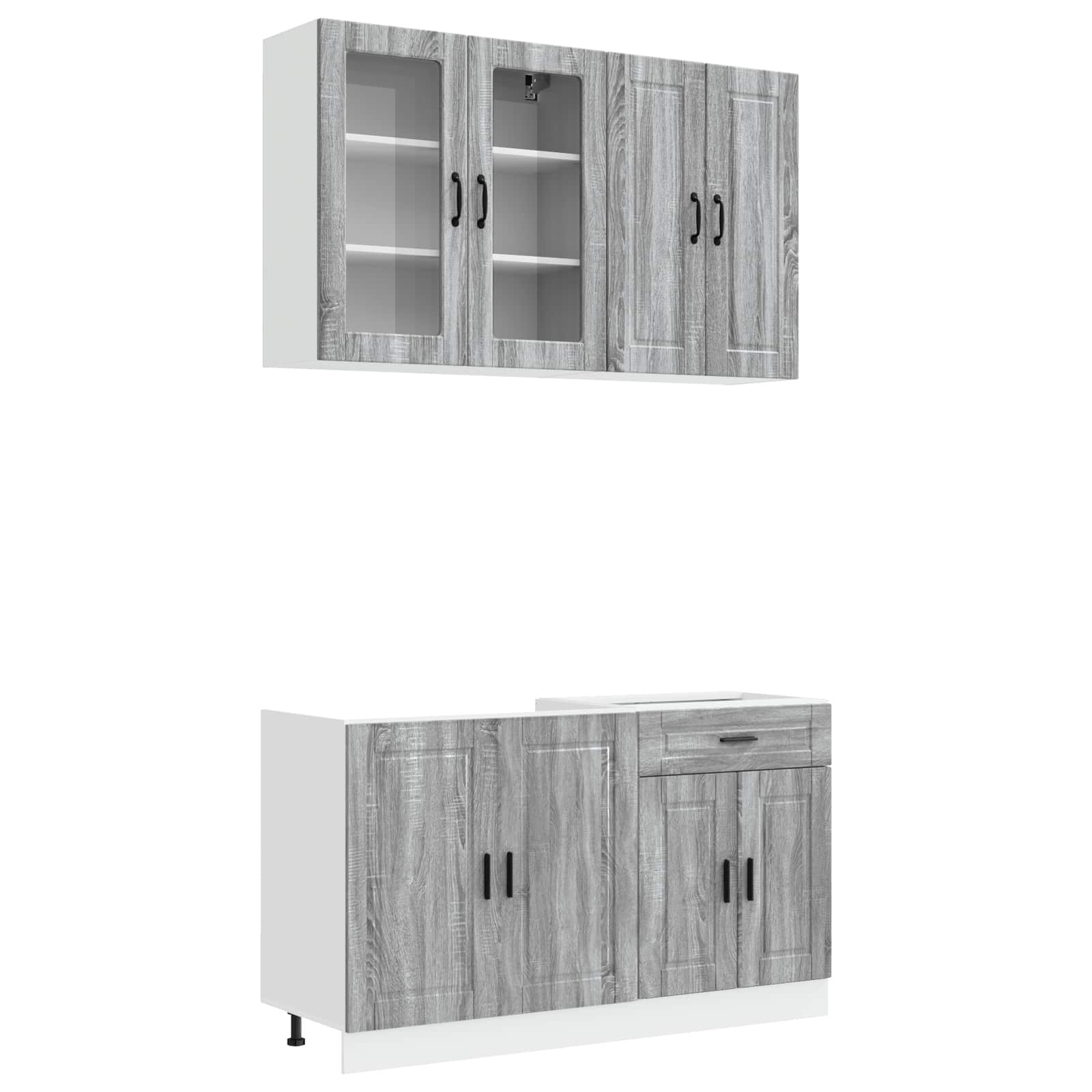 Keittiö Yksikkö PORTO 4 pcs Harmaa Sonoma Tekninen puu - Image 2