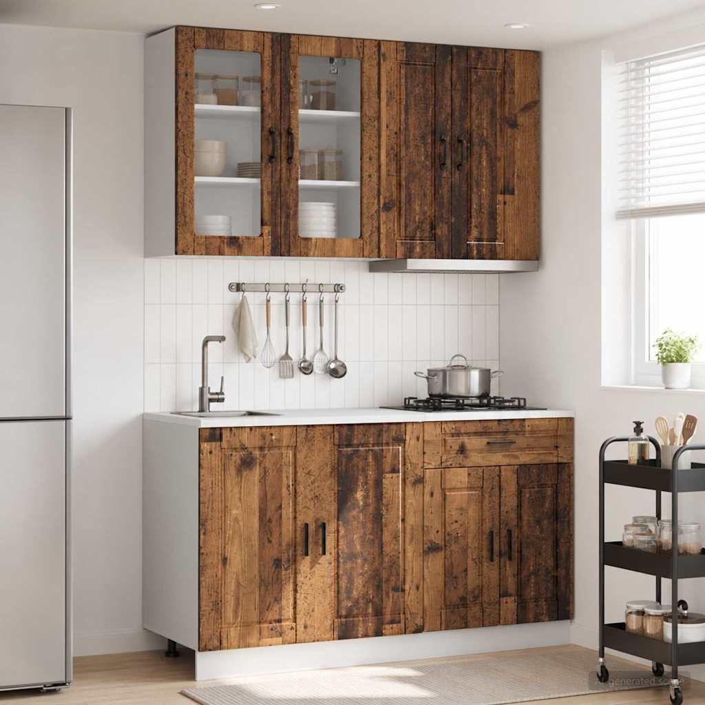 Keittiö Yksikkö PORTO 4 pcs Vanha puu Tekninen puu