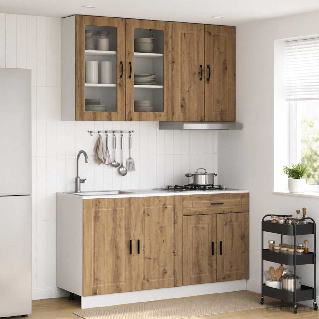 Keittiö Yksikkö PORTO 4 pcs Artisaanitammi Tekninen puu