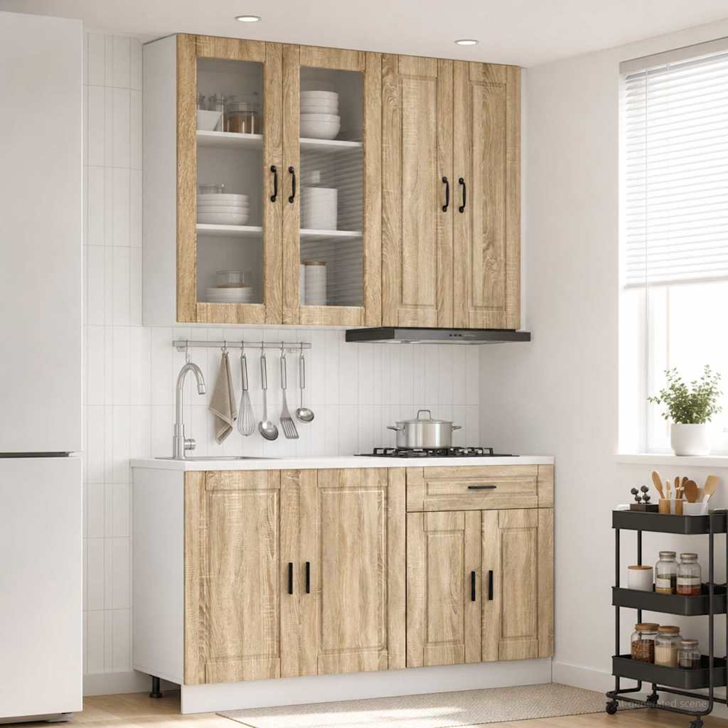 Keittiö Yksikkö PORTO 4 pcs Sonoma-tammi Tekninen puu