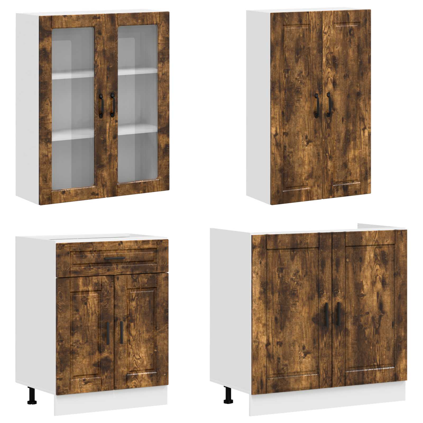 Keittiö Yksikkö PORTO 4 pcs Savutammi Tekninen puu - Image 3