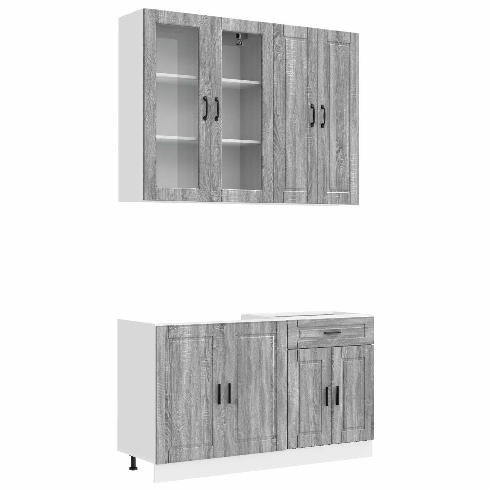 Keittiö Yksikkö PORTO 4 pcs Harmaa Sonoma Tekninen puu - Image 2