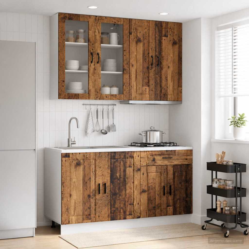 Keittiö Yksikkö PORTO 4 pcs Vanha puu Tekninen puu