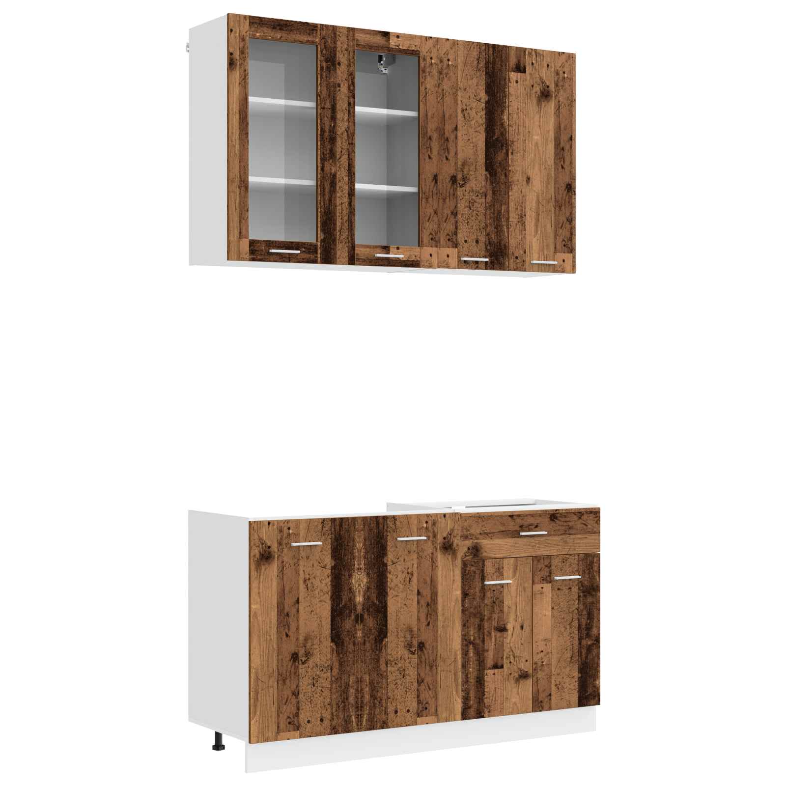 Keittiö Yksikkö LYON 4 pcs Vanha puu Tekninen puu - Image 2